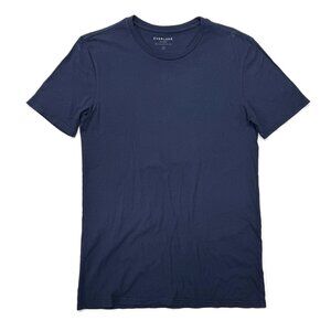 Everlane T-Shirt‎ Mens Small Blue Cotton Crewneck USA Made Short Sleeve